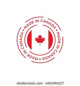 design flag icon Made in Canada vector template