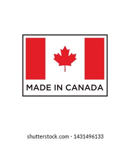 design flag icon Made in Canada vector template