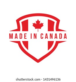 design flag icon Made in Canada vector template