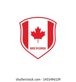 design flag icon Made in Canada vector template