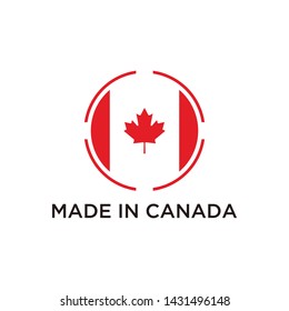 design flag icon Made in Canada vector template