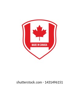 design flag icon Made in Canada vector template
