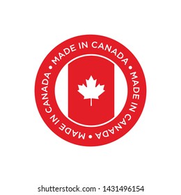 design flag icon Made in Canada vector template