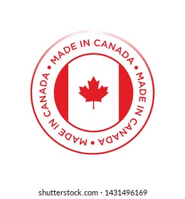 design flag icon Made in Canada vector template