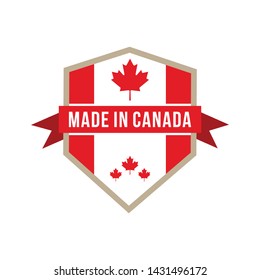 design flag icon Made in Canada vector template