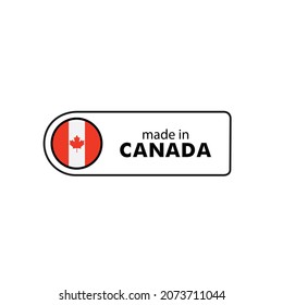 design flag icon Made in Canada vector template.