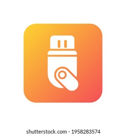 The design of the flashdisk stationery gradient icon vector illustration, this vector is suitable for icons, logos, illustrations, stickers, books, covers, etc.