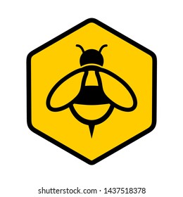 design of flat bee icon