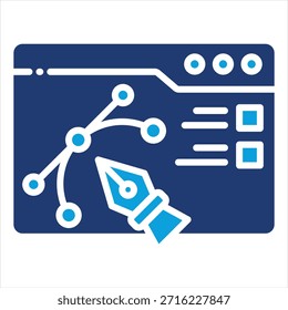 Design Flat Blue Icon Style