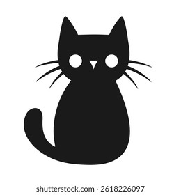 Design of flat cat illustration