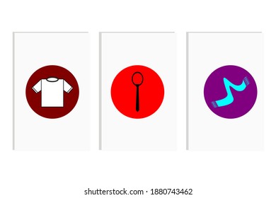 design flat clothes in a circle