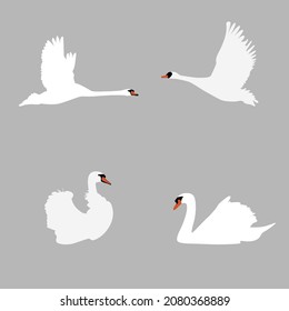 Design Flat Goose Vector Illustration