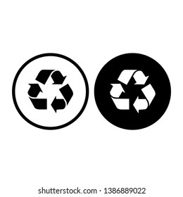 Design of flat icon. Recycle material. Vector.