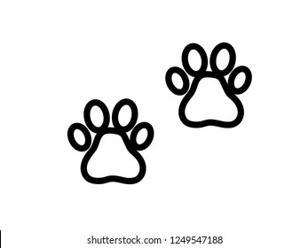 Design flat icon of wild (pet) animal tracks. Vector illustration.