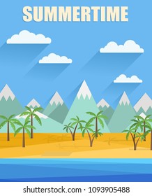 Design of flat landscape. Flat design