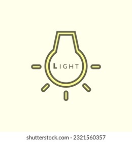 Diseño del icono de la bombilla plana
