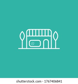 Design a flat logo for a stand selling local startup products