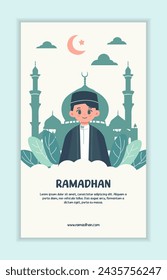 design flat Ramadan social media stories for promotion. vector illustration