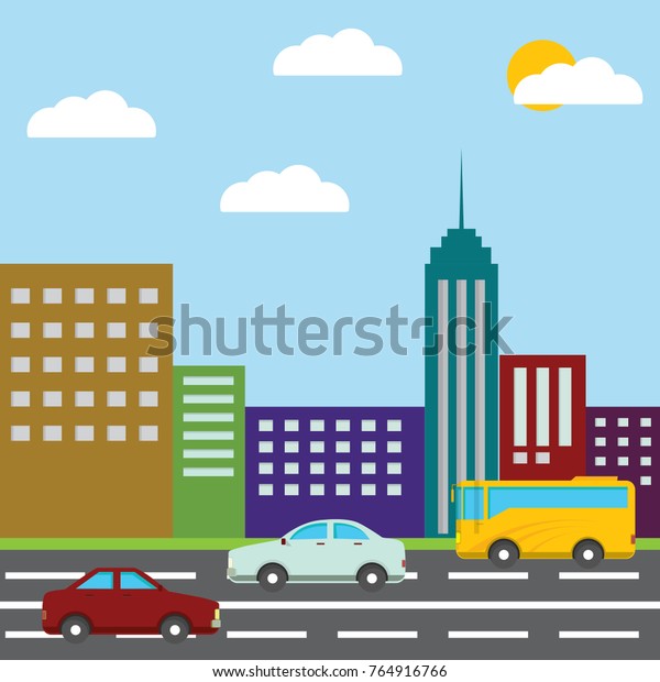 design flat roads in the city, wallpaper,\
background,\
illustration
