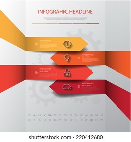 Design flat shadow 3d arrow banners /graphic or website .Vector/illustration.