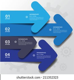 Design flat shadow arrow banners /graphic or website