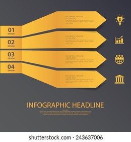 Design flat shadow arrow banners /graphic or website. Vector/EPS10.