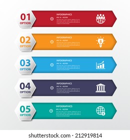 Design flat shadow step number banners /graphic or website.Vector/EPS10