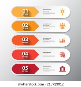 Design flat shadow step number banners /graphic or website.Vector/EPS1 0