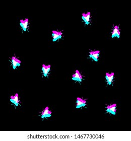 Design of flies visual effect background