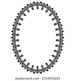 Diseña patrones de borde floral, decorados con líneas ovaladas.