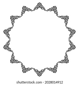 Diseño Decoración floral con marcos y bordes con formas circulares adecuadas para la decoración combinada con otros elementos.