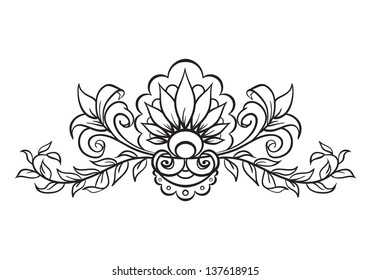 Design floral element. Vector illustration