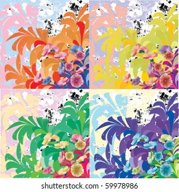 Diseñar elemento floral. Ilustración vectorial.