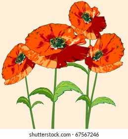 Entwerfen Sie florales Element. Vektorgrafik.