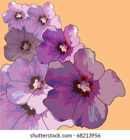 Diseñar elemento floral. Ilustración vectorial.