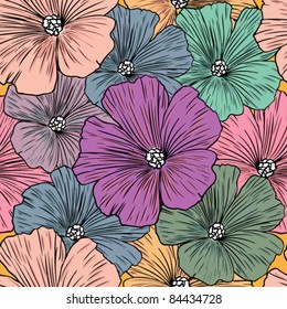 Design floral element. Vector illustration. Seamless.