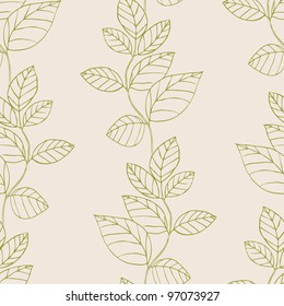 Entwerfen Sie florales Element. Vektorgrafik. Nahtlos.