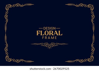 design floral frame ornament vector