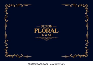 design floral frame ornament vector