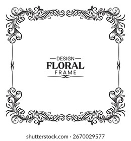 design floral frame ornament vector