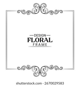 Design Blumenrahmen Ornament Vektor