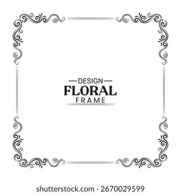 design floral frame ornament vector