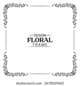 design floral frame ornament vector
