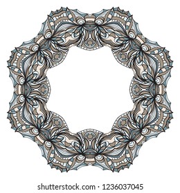 Design with Floral frame pattern and ornaments. Vector illustatration
