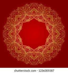 Design with Floral frame pattern and ornaments. Vector illustatration