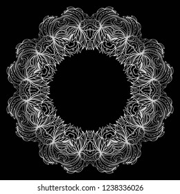 Design with Floral frame pattern and ornaments. Vector illustatration