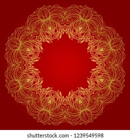 Design with Floral frame pattern and ornaments. Vector illustatration