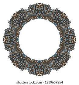 Design with Floral frame pattern and ornaments. Vector illustatration