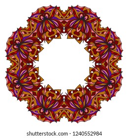 Design with Floral frame pattern and ornaments. Vector illustatration