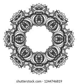 Design with Floral frame pattern and ornaments. Vector illustatration